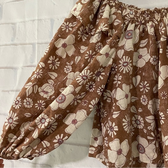 Free People | Miss Daisy Floral Balloon Sleeve Blouse - Picture 9 of 10